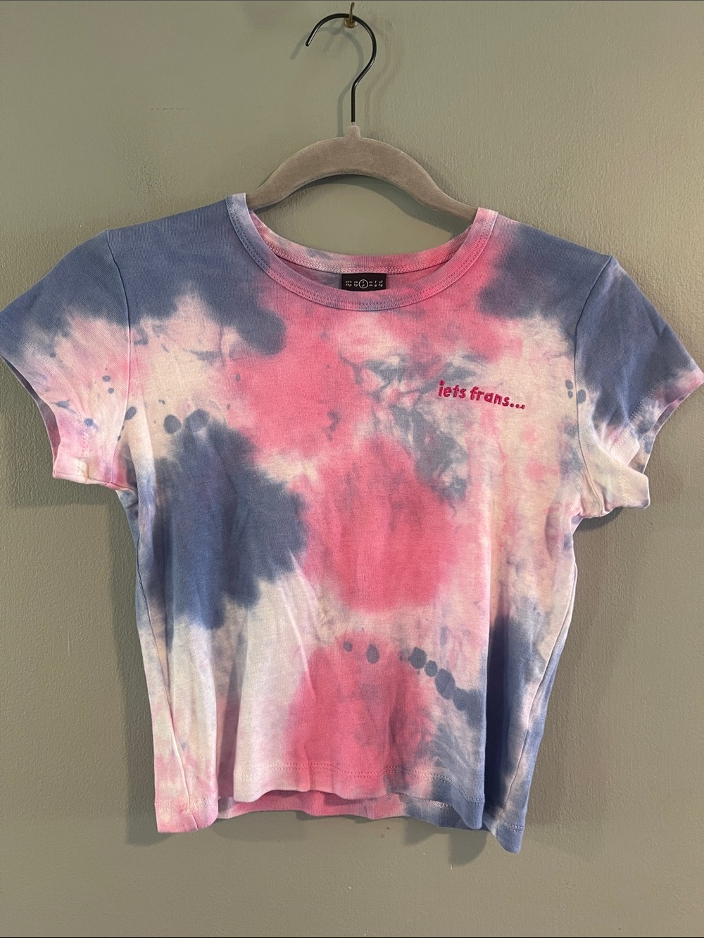 Iets Frans x Urban Outfitters‎ TyeDye Crop Tee Size Small